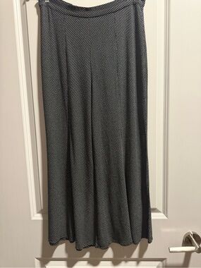 Free People Black and White Polka Dot Maxi Skirt